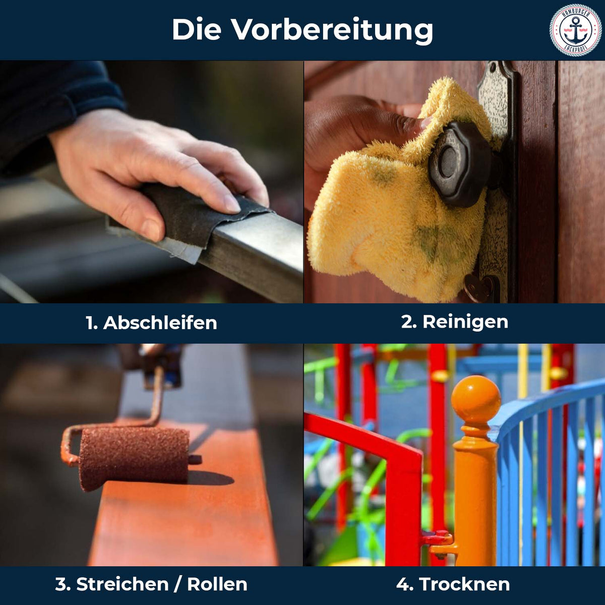 Vernice 3 in 1 Grigio beige RAL 7006 - Vernice Antiruggine per Ferro - Hamburger Lack-Profi