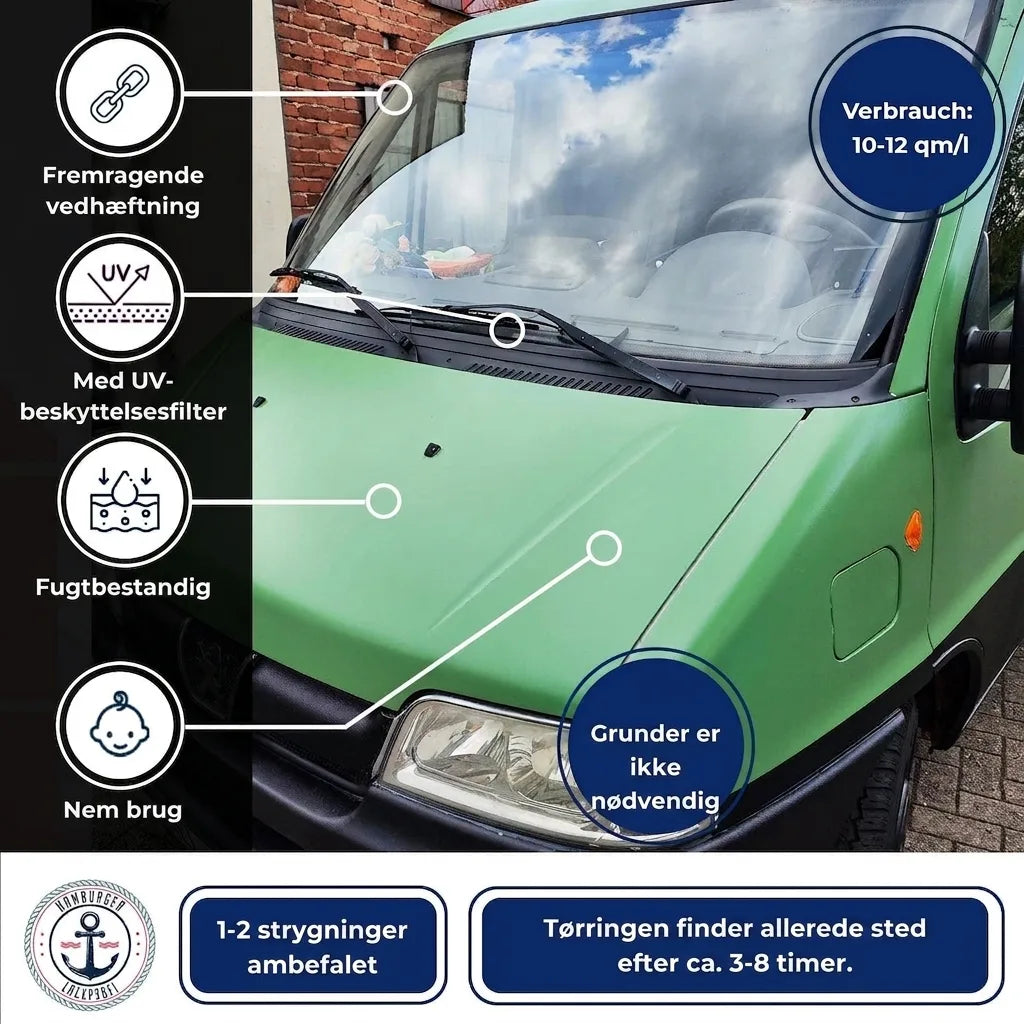 Vernice Bicomponente per Carrozzeria Grigio ombra RAL 7022 - Alta Coprenza & Protezione Antiruggine - Hamburger Lack-Profi