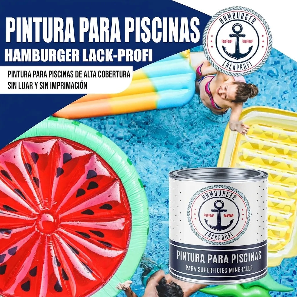 Pittura per piscina Grigio giallastro RAL 7034 - altamente coprente - Hamburger Lack-Profi