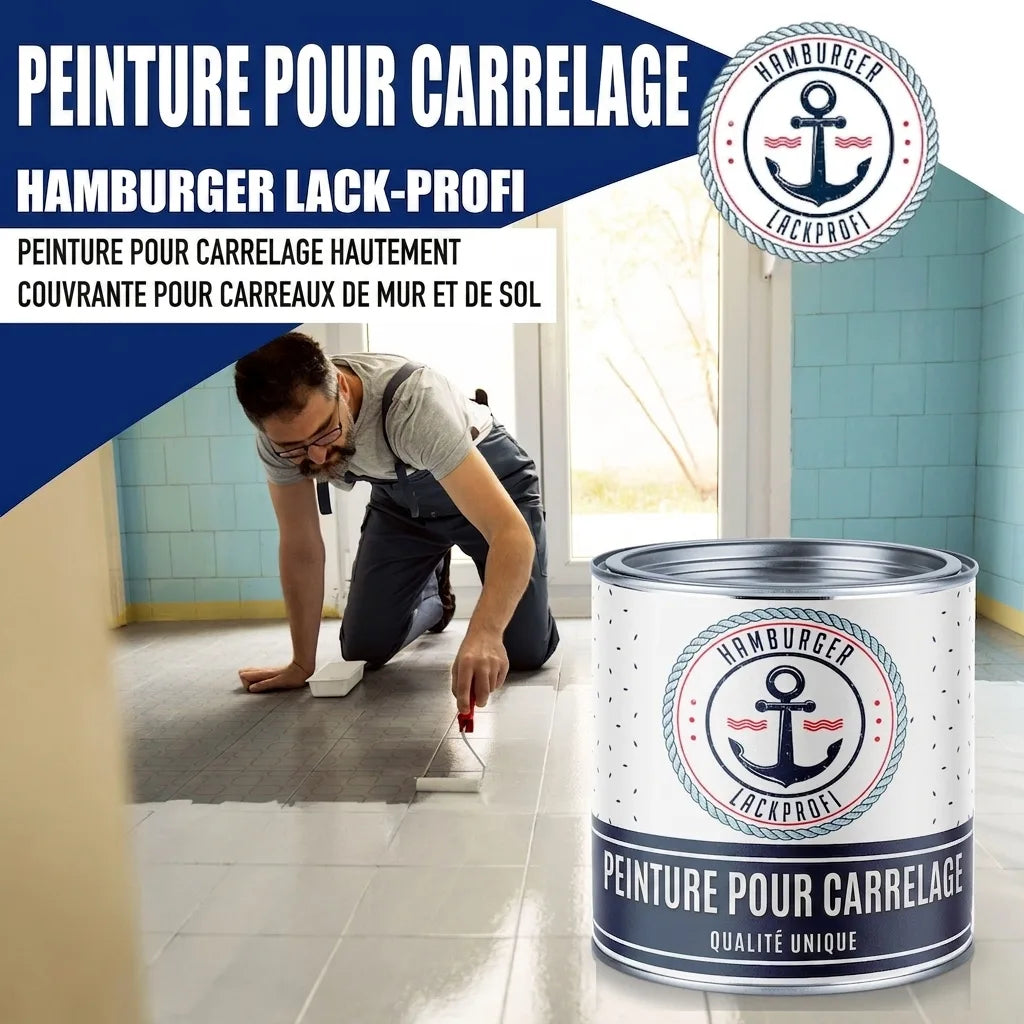 Hamburger Lack-Profi Fliesenlack Anthrazitgrau RAL 7016 - hochdeckende Fliesenfarbe Grau - Hamburger Lack-Profi