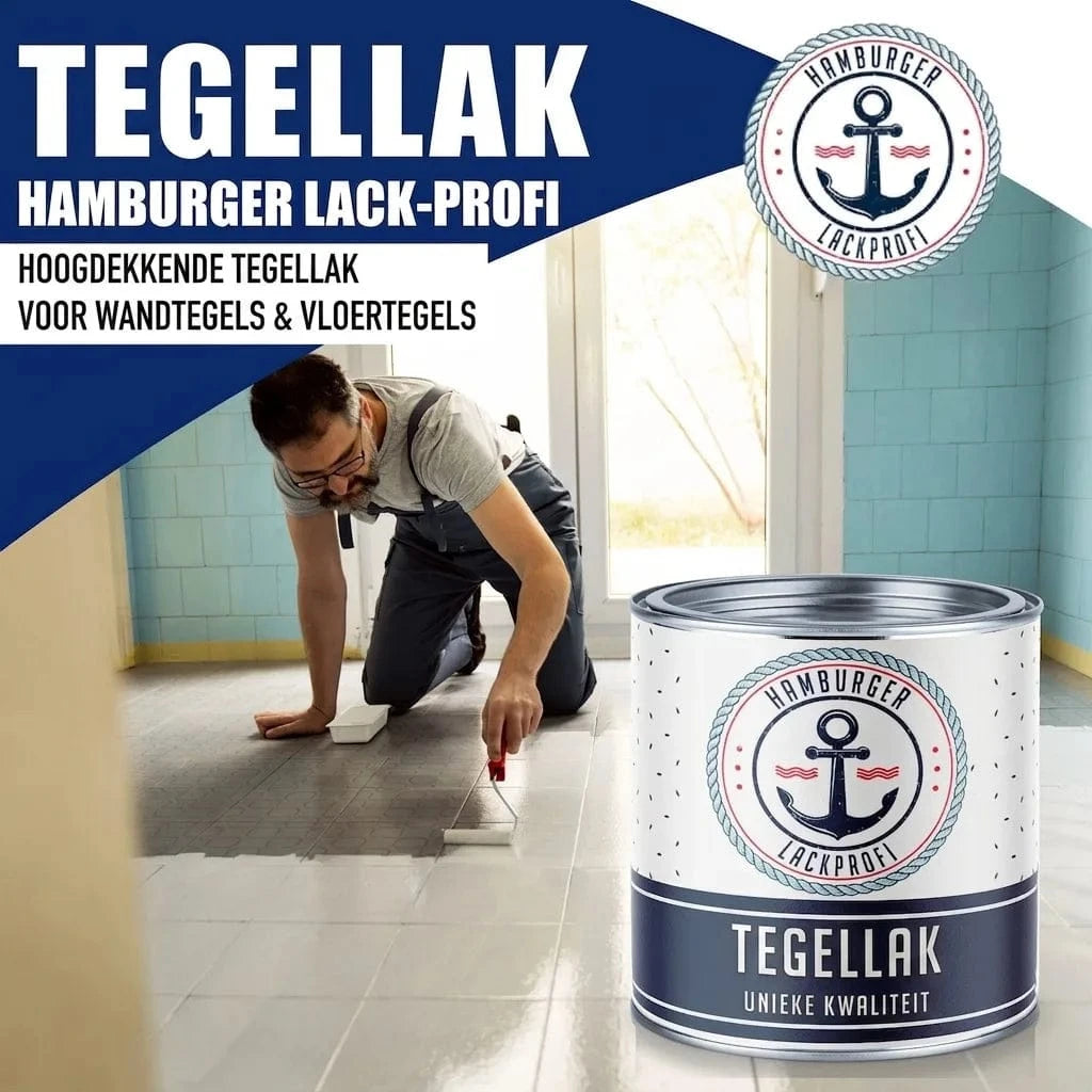 Hamburger Lack-Profi Lacke & Beschichtungen Hamburger Lack-Profi Fliesenlack in Maigrün RAL 6017 mit Lackierset (X300) & Verdünnung (1 L) - Fliesenfarbe 30% Sparangebot