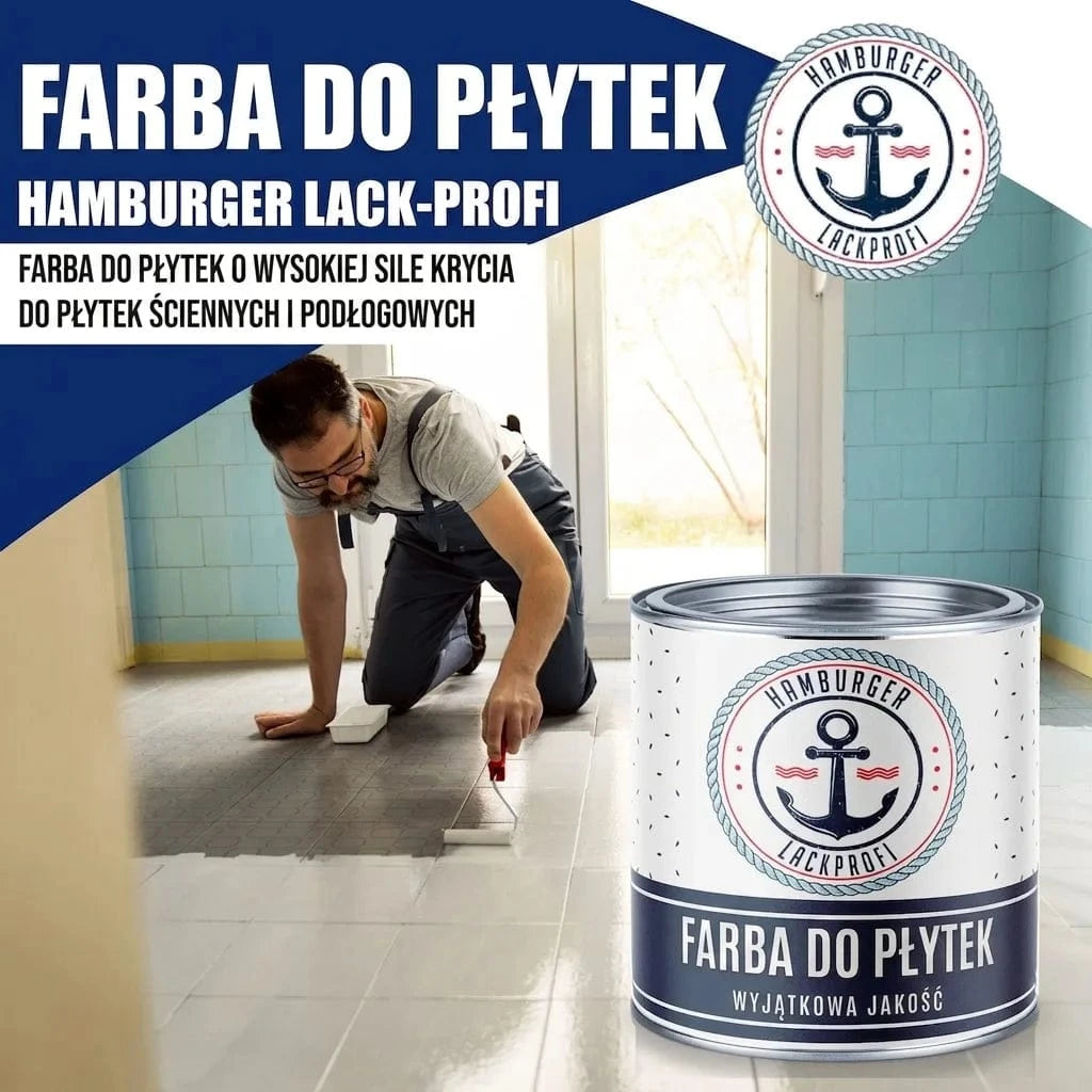 Hamburger Lack-Profi Lacke & Beschichtungen Hamburger Lack-Profi Fliesenlack in Papyrusweiß RAL 9018 mit Lackierset (X300) & Verdünnung (1 L) - Fliesenfarbe 30% Sparangebot