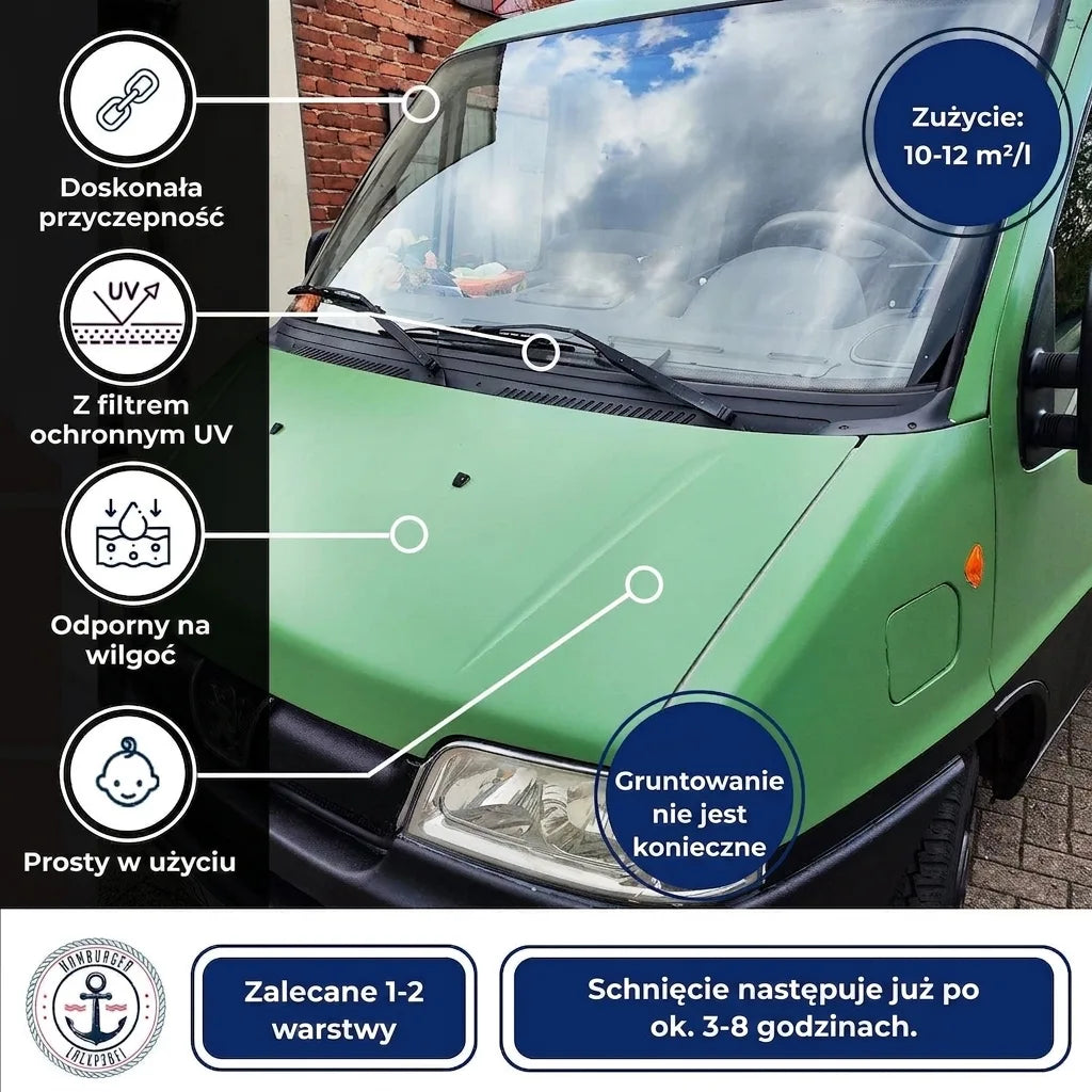 Vernice Bicomponente per Carrozzeria Arancio salmone RAL 2012 - Alta Coprenza & Protezione Antiruggine - Hamburger Lack-Profi
