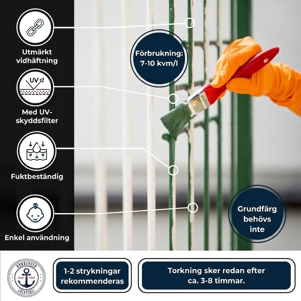 3 in 1 Rosa antico RAL 3014 - Vernice Antiruggine per Ferro - Hamburger Lack-Profi