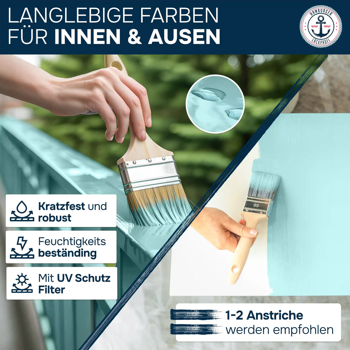 Möbelfarbe ohne Schleifen RAL 7045 Telegrau 1 - Möbellack Hamburger Lack-Profi - Hamburger Lack-Profi