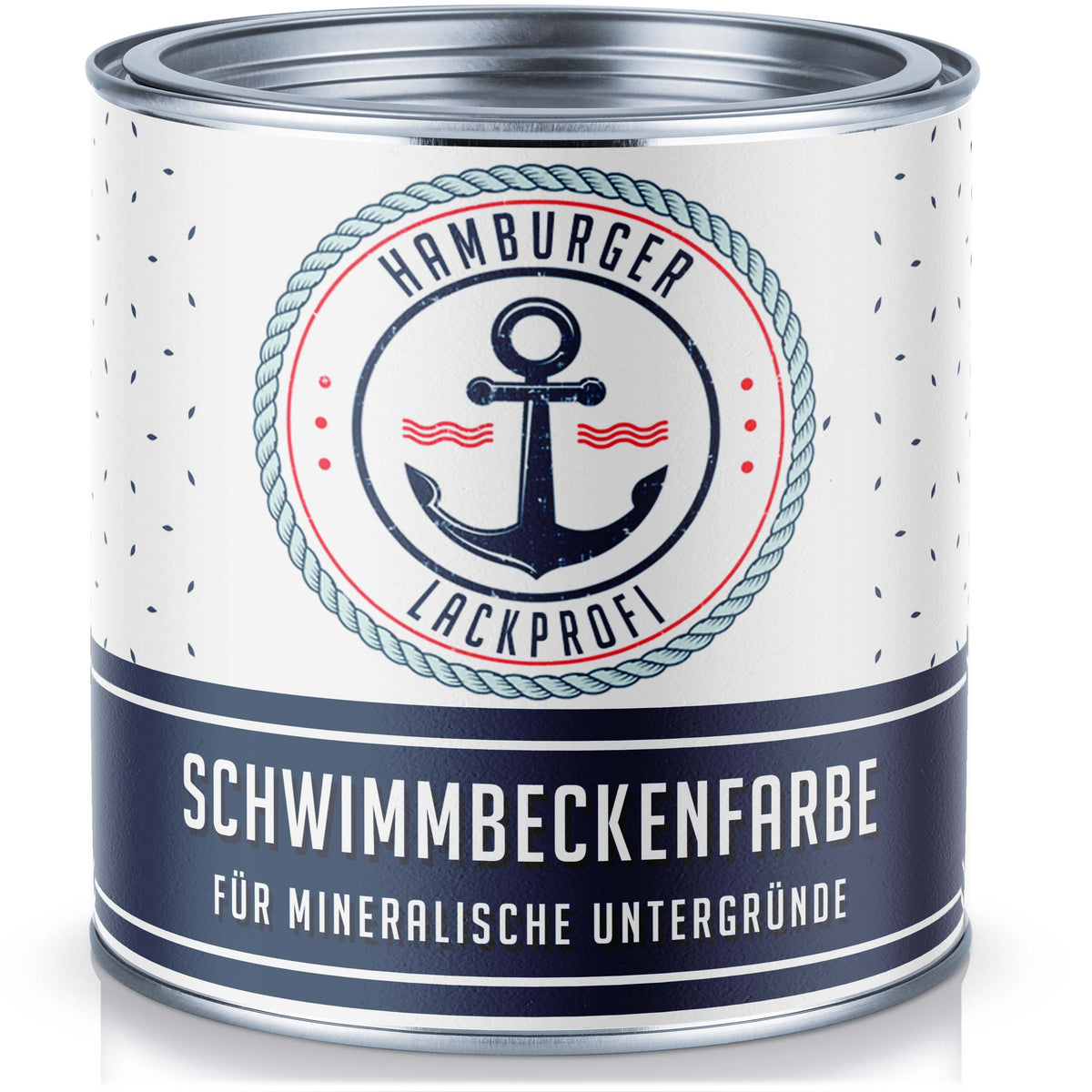 Hamburger Lack-Profi Schwimmbeckenfarbe Schwarzbraun RAL 8022 - hochdeckende Poolfarbe