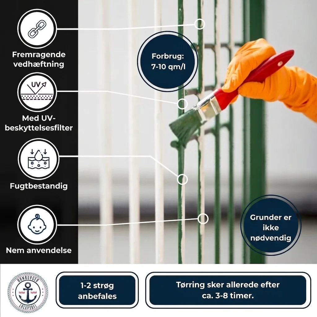 Vernice Antiruggine per Ferro 3 in 1 Grigio traffico B RAL 7043 - Hamburger Lack-Profi