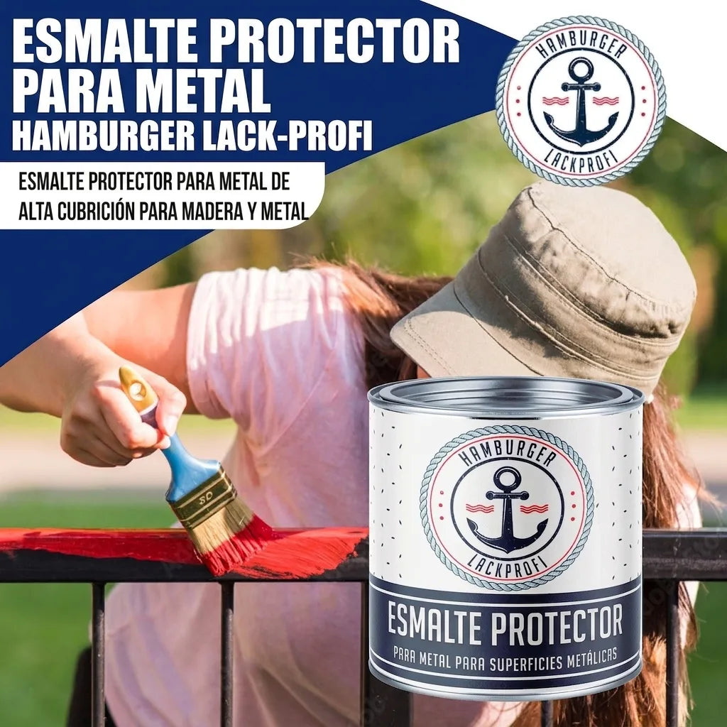 Smalto protettivo per metallo Nero segnale RAL 9004 con kit di verniciatura (X300) - Hamburger Lack-Profi, Immagine 24