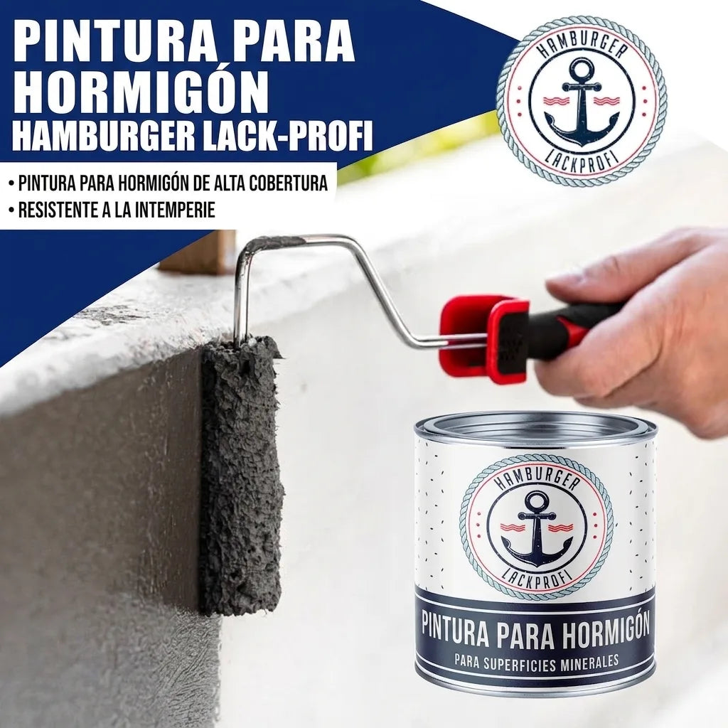 Hamburger Lack-Profi Betonfarbe Ginstergelb RAL 1032 - hochdeckende Fassadenfarbe - Hamburger Lack-Profi