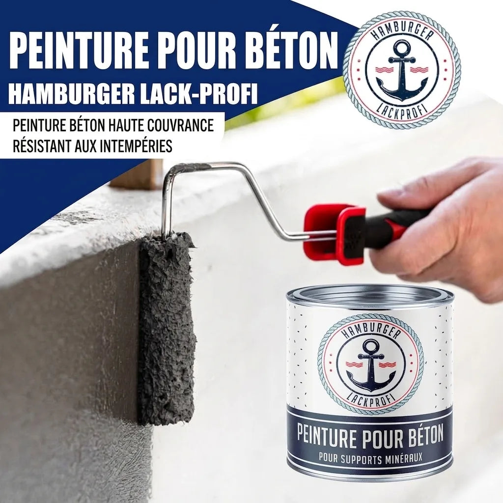 Hamburger Lack-Profi Betonfarbe Verkehrsweiß RAL 9016 - hochdeckende Fassadenfarbe - Hamburger Lack-Profi