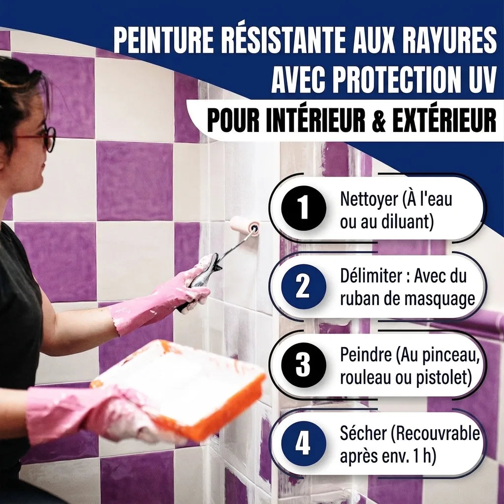 Hamburger Lack-Profi Fliesenlack Rotbraun RAL 8012 - hochdeckende Fliesenfarbe Braun - Hamburger Lack-Profi