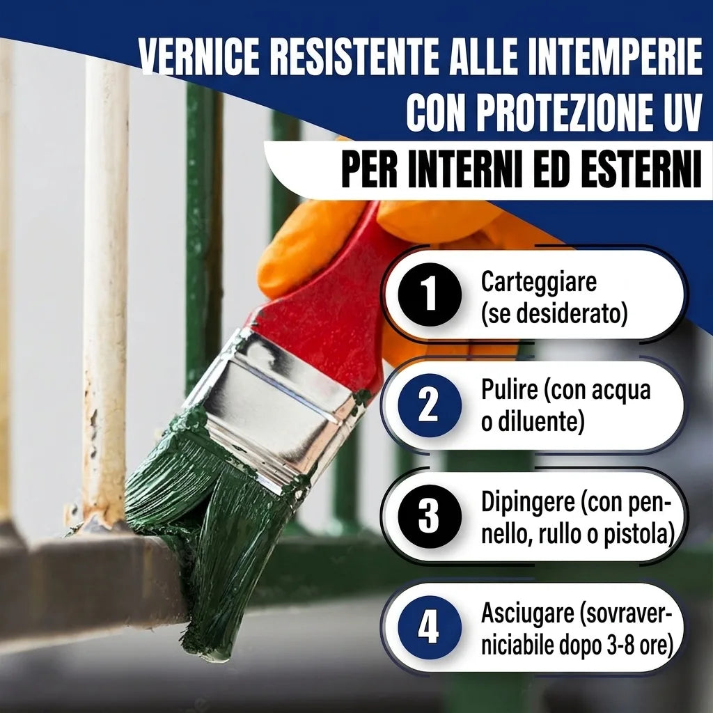 Vernice Antiruggine per Ferro Rosso rubino RAL 3003 - resistente all'abrasione e agli urti Hamburger Lack-Profi