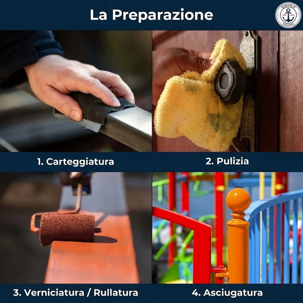 Vernice Antiruggine per Ferro 3 in 1 Rosso oriente RAL 3031 - Hamburger Lack-Profi