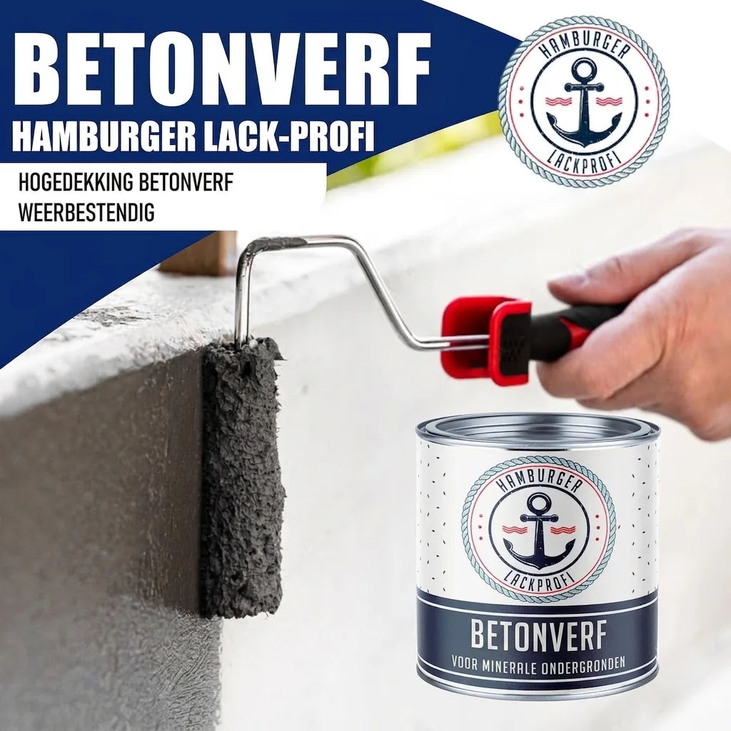 Vernice per pavimenti in cemento Grigio quarzo RAL 7039 - Vernice per facciate ad alta coprenza Hamburger Lack-Profi
