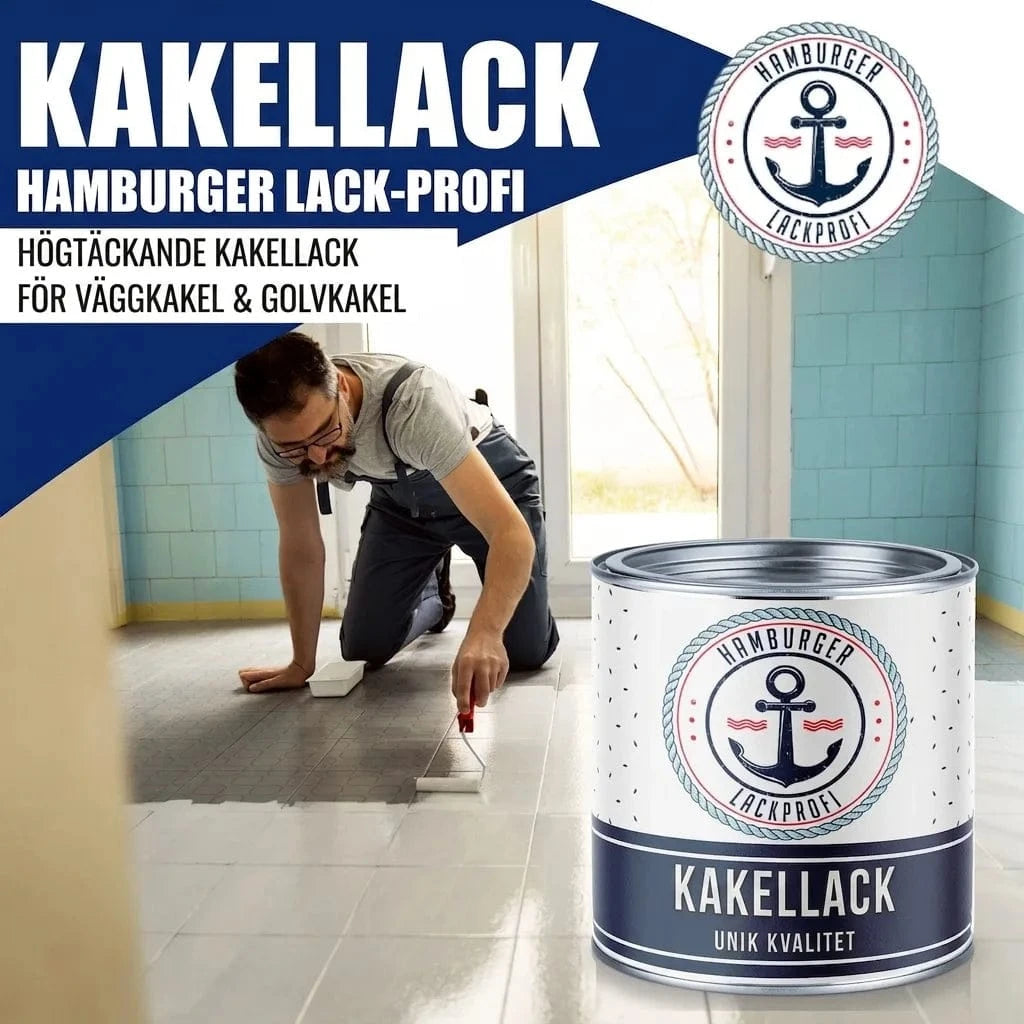 Hamburger Lack-Profi Lacke & Beschichtungen Hamburger Lack-Profi Fliesenlack in Maigrün RAL 6017 mit Lackierset (X300) & Verdünnung (1 L) - Fliesenfarbe 30% Sparangebot