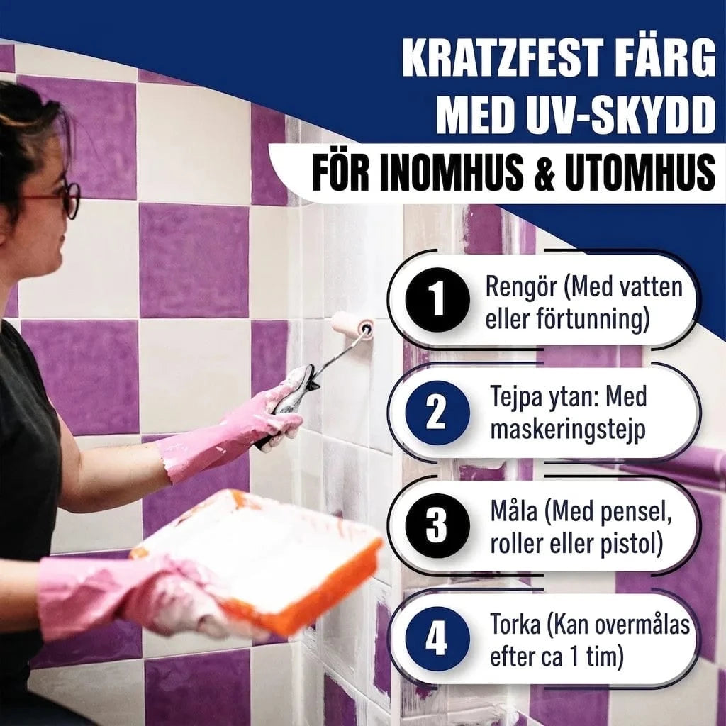 Hamburger Lack-Profi Lacke & Beschichtungen Hamburger Lack-Profi Fliesenlack in Maigrün RAL 6017 mit Lackierset (X300) & Verdünnung (1 L) - Fliesenfarbe 30% Sparangebot