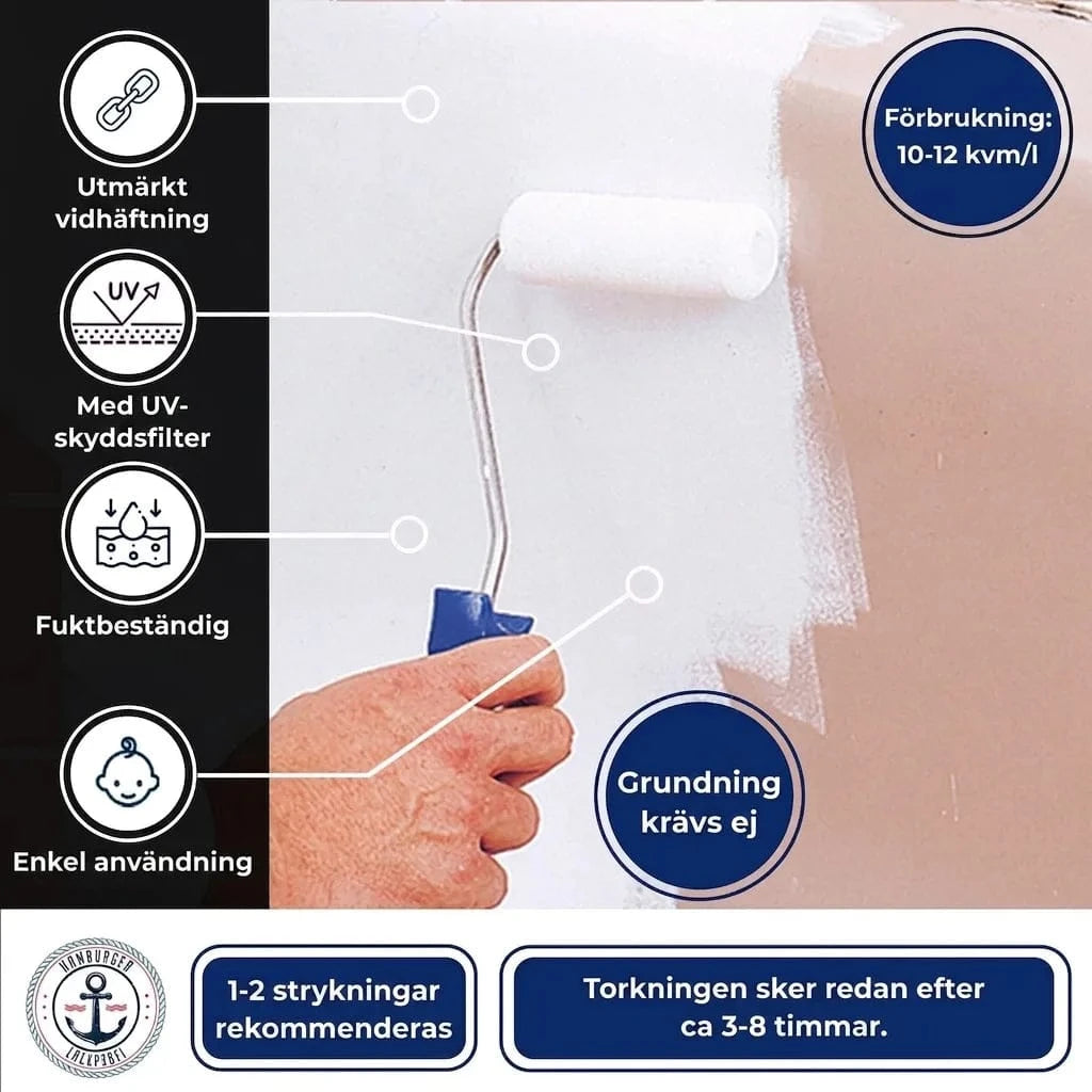 Hamburger Lack-Profi Badewannenlack Hamburger Lack-Profi 2K Badewannenlack Signalweiß RAL 9003 - Glänzend / Seidenmatt / Matt