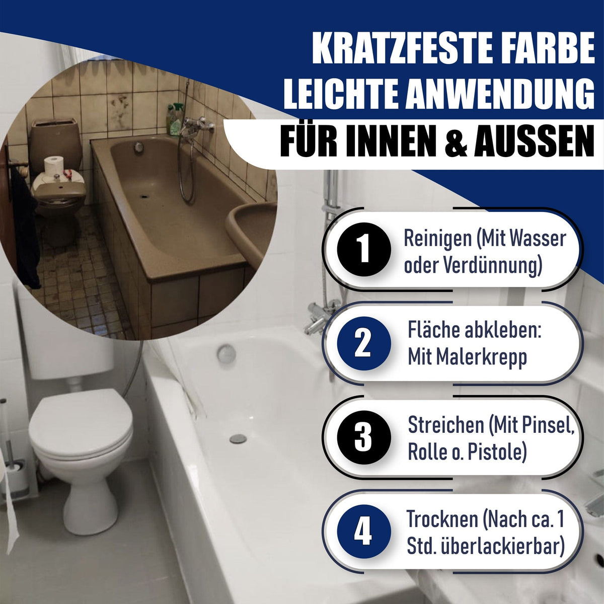 Hamburger Lack-Profi Badewannenlack Hamburger Lack-Profi 2K Badewannenlack Beigerot RAL 3012 - Glänzend / Seidenmatt / Matt