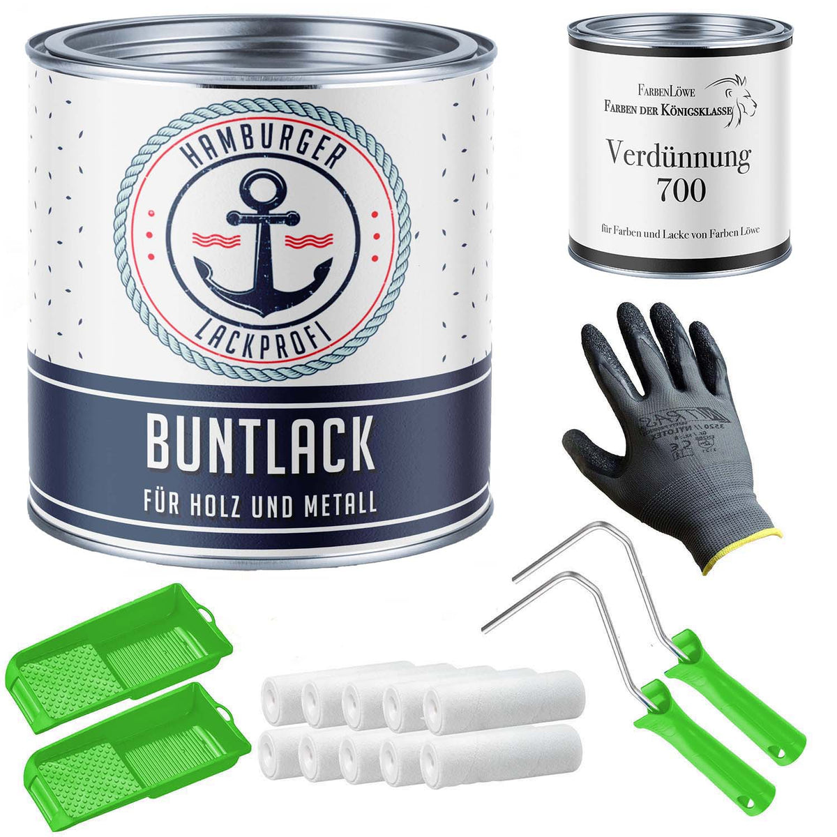 Smalto colorato Blu verdastro RAL 5001 con kit di verniciatura (X300) - Hamburger Lack-Profi