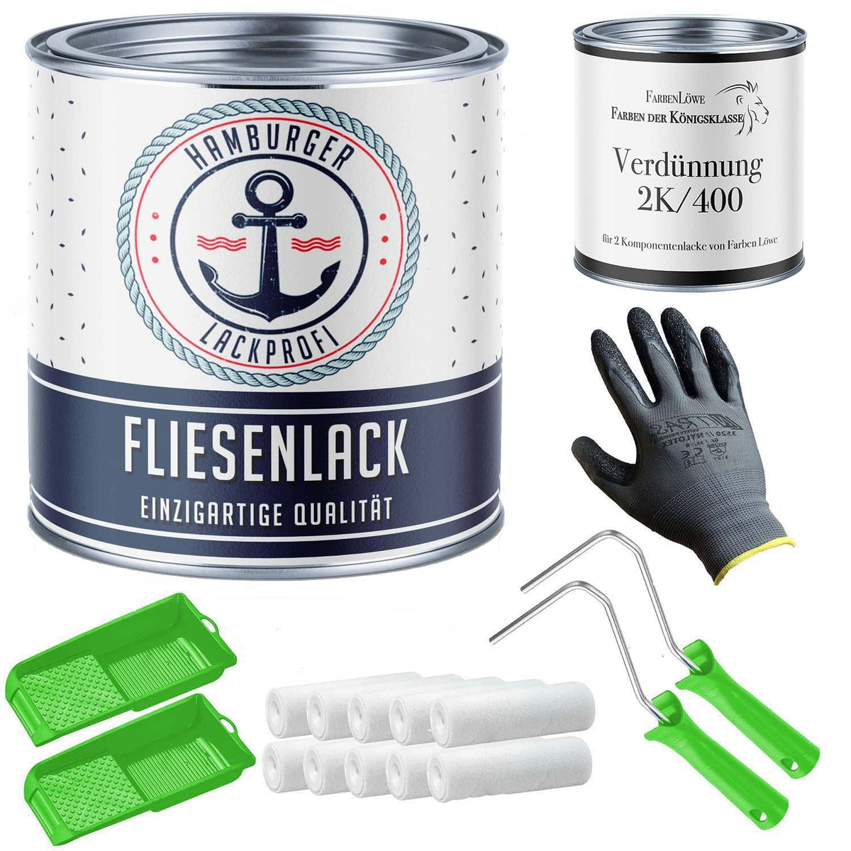 Fliesenlack in Lachsrot RAL 3022 mit Lackierset (X300) - Hamburger Lack-Profi