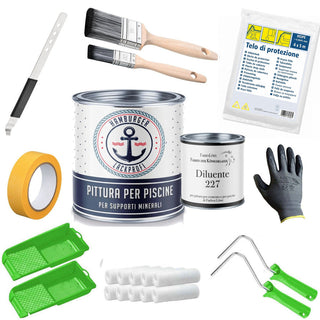 Pittura per piscine con kit di verniciatura (X500) - Hamburger Lack-Profi