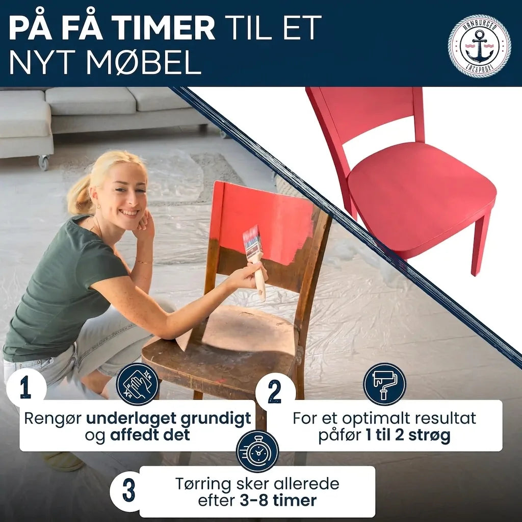 Möbelfarbe ohne Schleifen RAL 2012 Lachsorange - Möbellack Hamburger Lack-Profi - Hamburger Lack-Profi