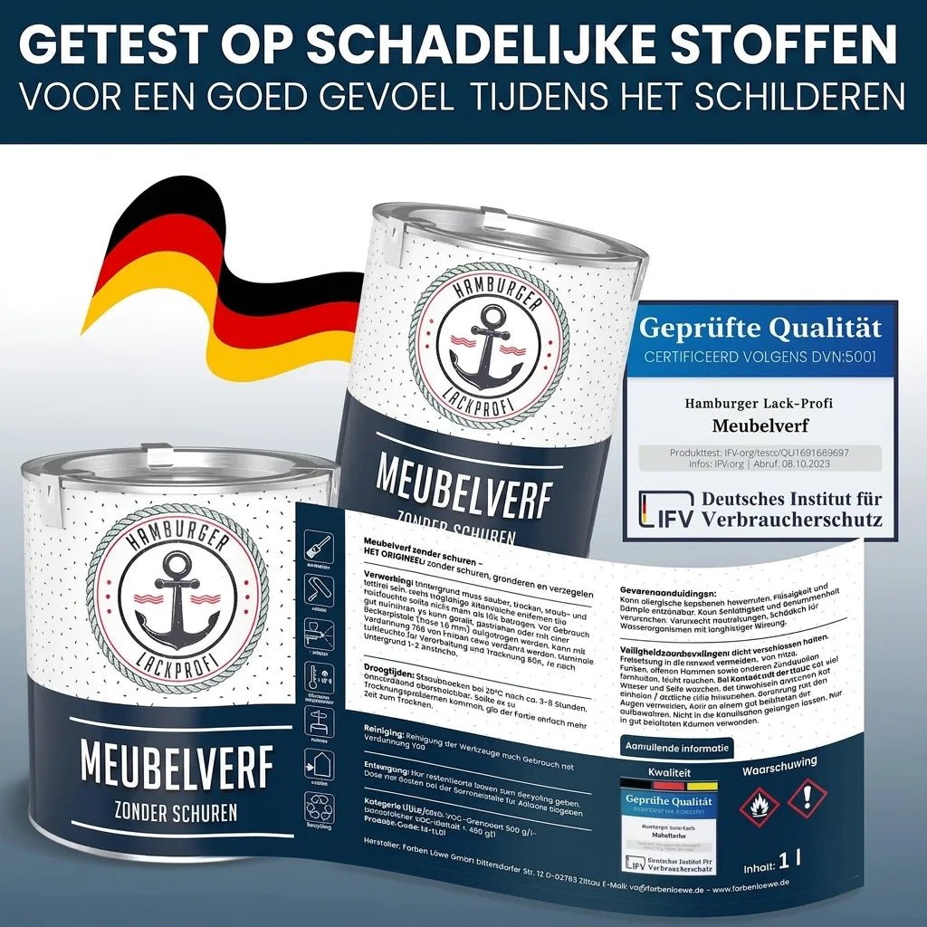 Möbelfarbe ohne Schleifen RAL 7008 Khakigrau - Möbellack Hamburger Lack-Profi - Hamburger Lack-Profi