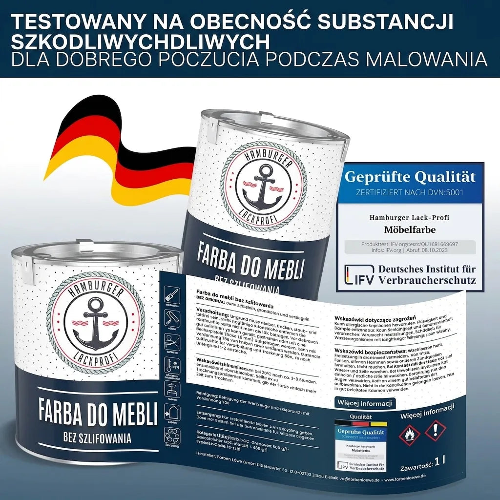 Möbelfarbe ohne Schleifen RAL 3027 Himbeerrot - Möbellack Hamburger Lack-Profi - Hamburger Lack-Profi