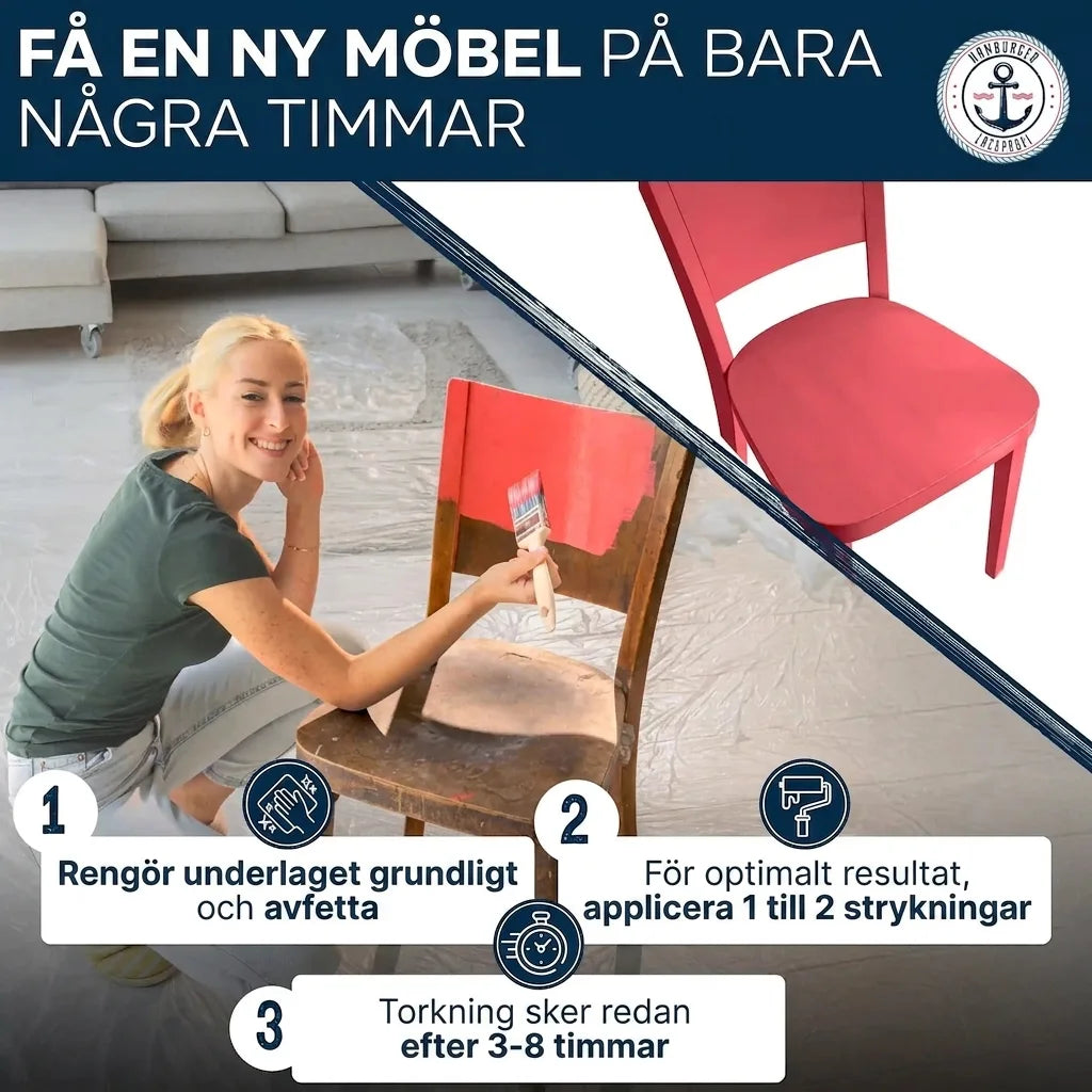 Möbelfarbe ohne Schleifen RAL 1014 Elfenbein - Möbellack Hamburger Lack-Profi - Hamburger Lack-Profi